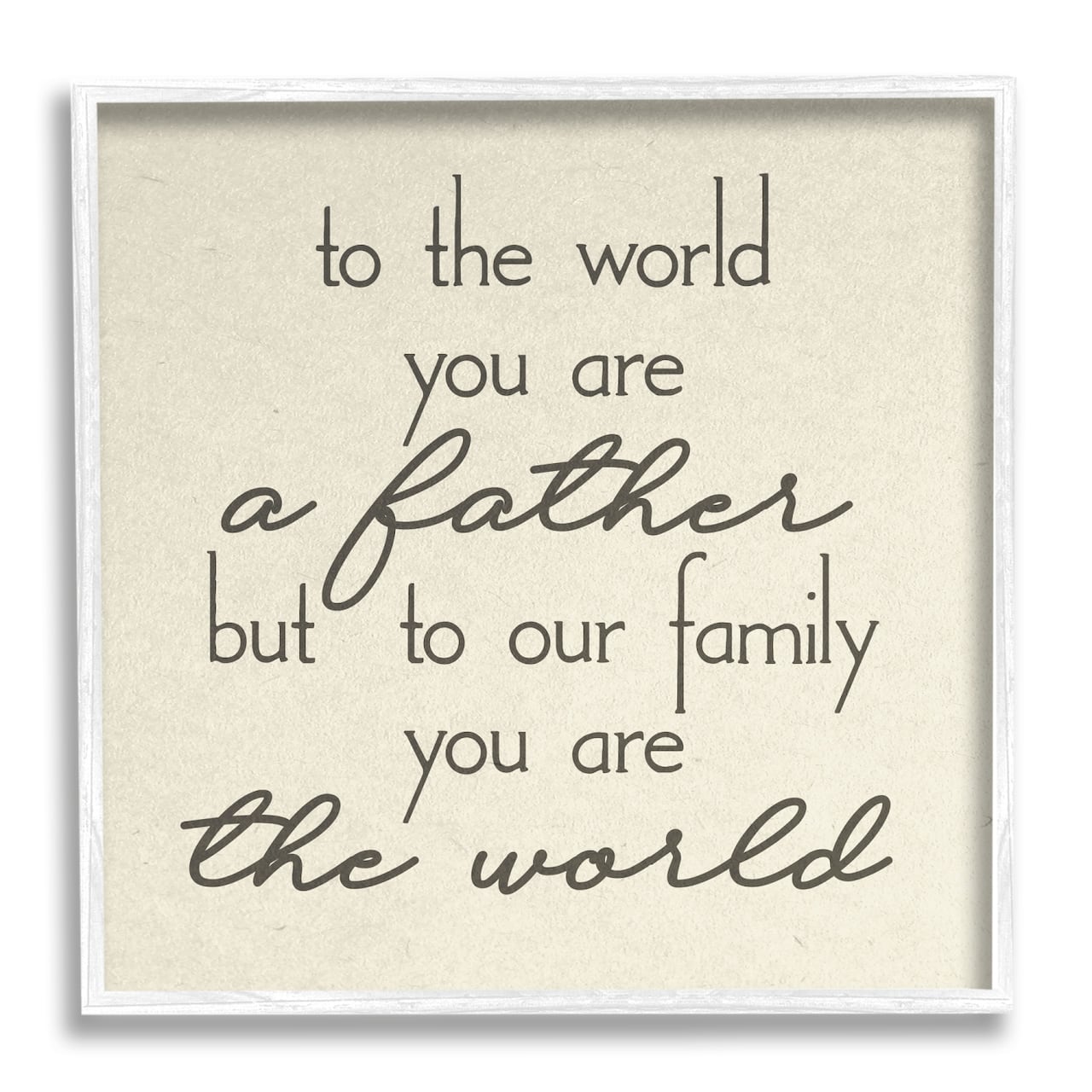 Stupell Industries You're The World Father Appreciation Framed Giclee Art